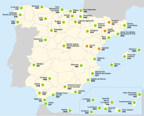 Airports in Spain